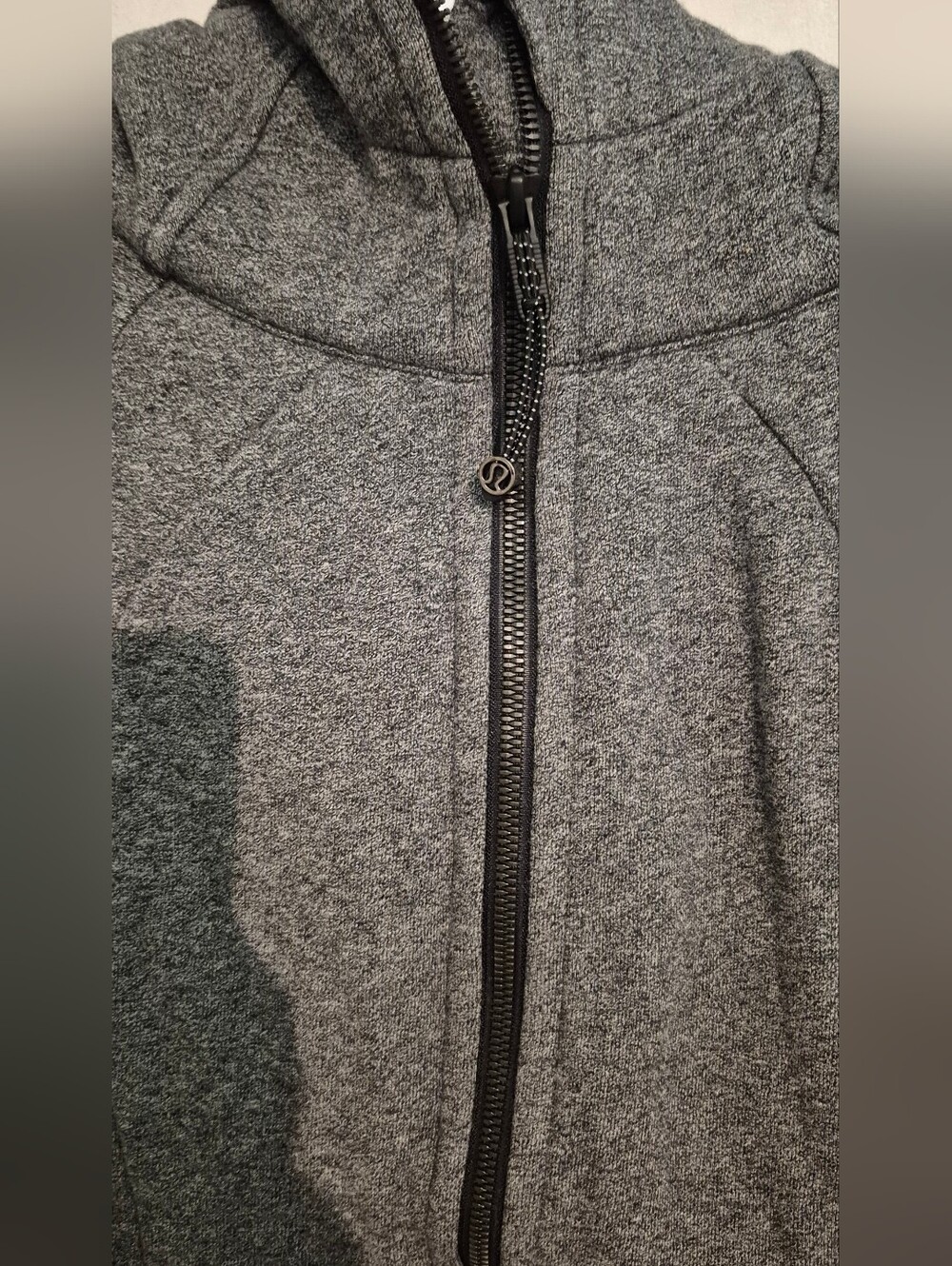 lululemon athletica Heathered Gray Scuba Full-Zip Hooded Jacket Sz.6 - Picture 6 of 8